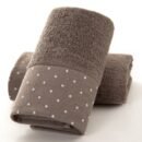 Cotton Towel with Circles Pattern