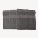Dark Grey Diamond Face Towel - Set of 3